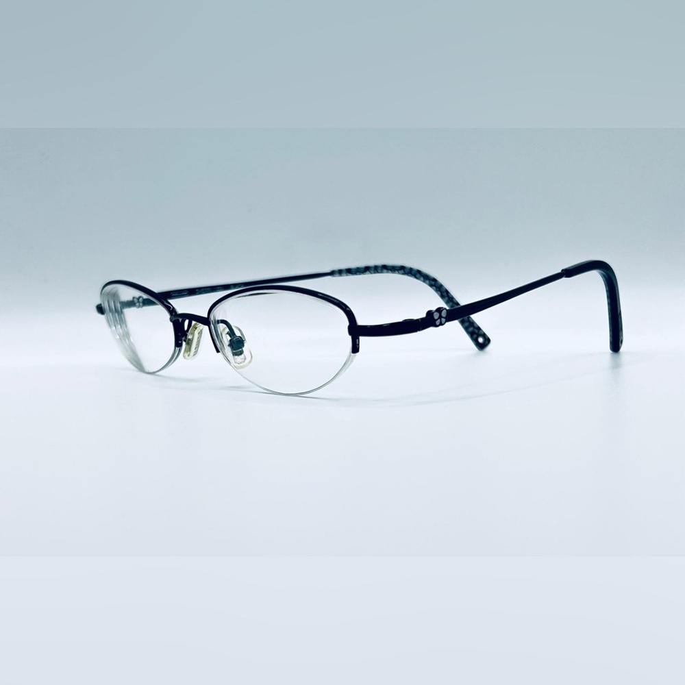 Coach Sherri 122 Black Oval Half-Rim Sunglasses Frames Only - Picture 2 of 8